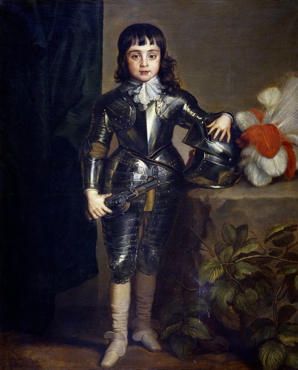 Portrét anglického Karla II. (1630-1685) jako dítě - Dyck, Sir Anthony van (1599-1641) - cca 1637 - Olej na plátně - 135x109 - Museo del Prado, Madrid od Anthony van Dyck