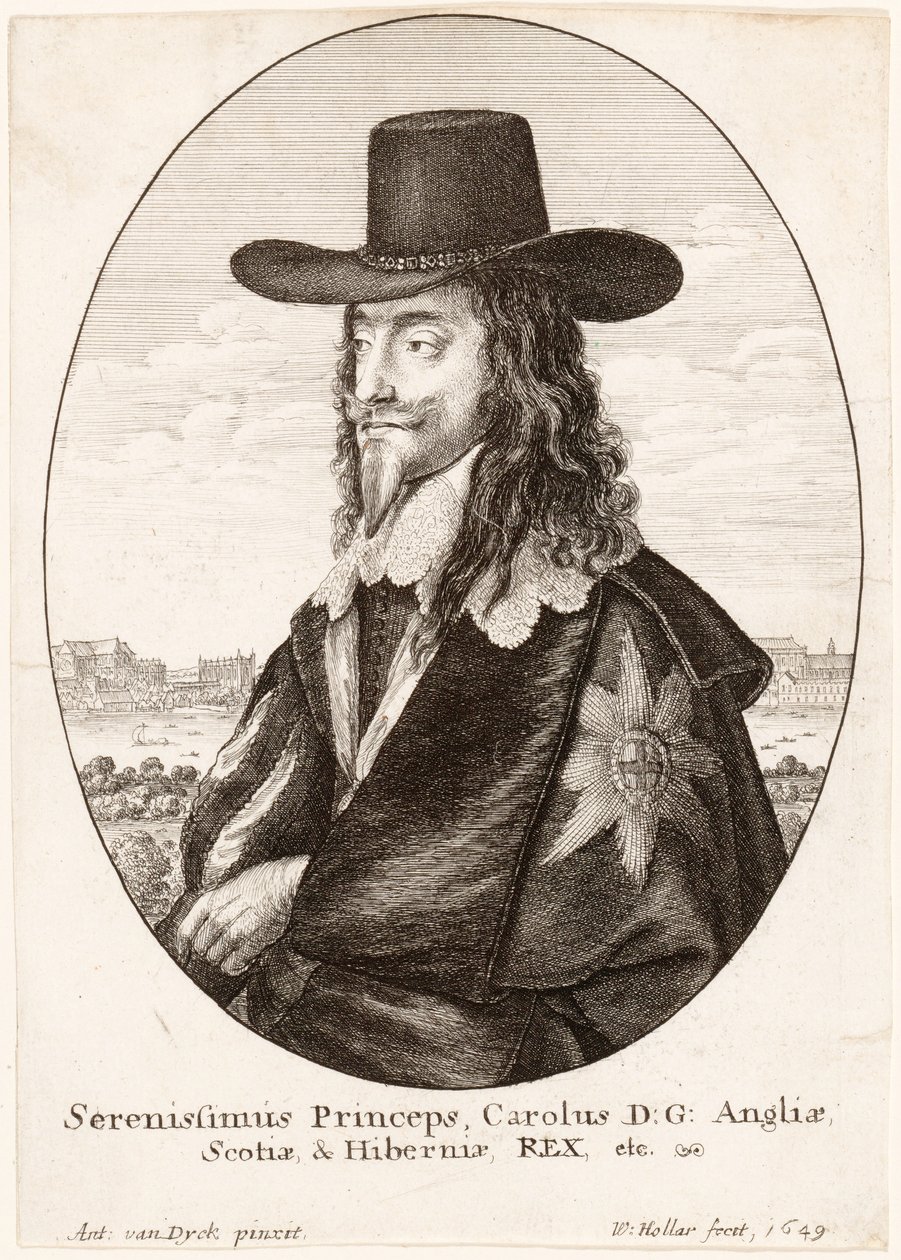 Portrét Karla I., hospoda. 1649 od Anthony van Dyck