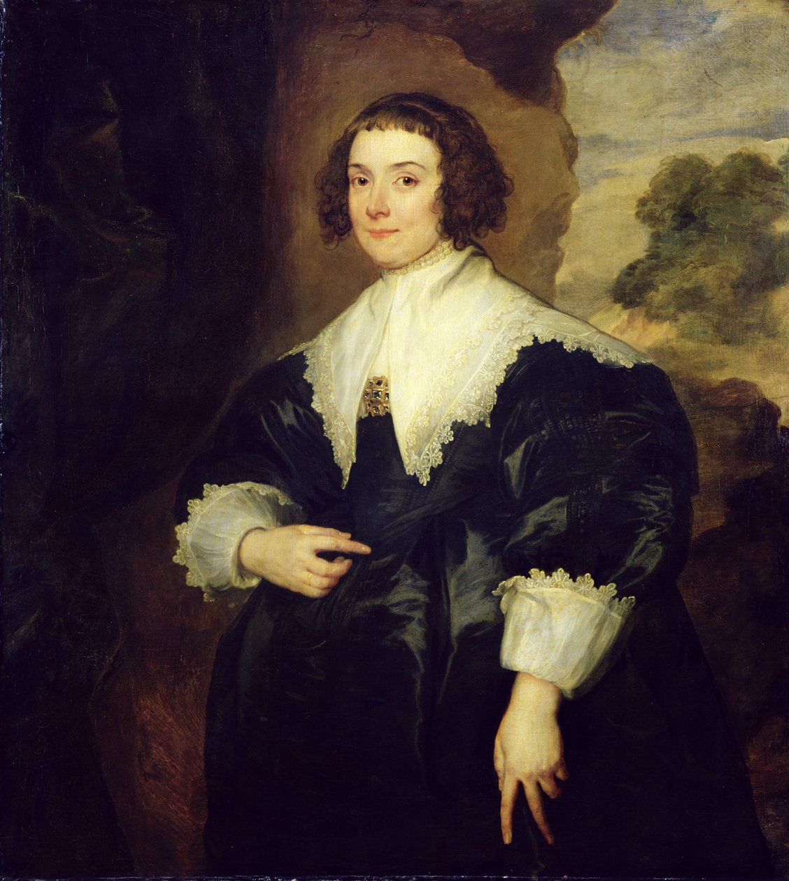 Portrét Isabelly van Assche, manželky Justuse van Meerstratena († 1639) 1634-35 od Anthony van Dyck