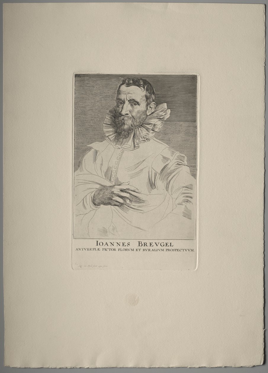 Portrét Jana Brueghela od Anthony van Dyck