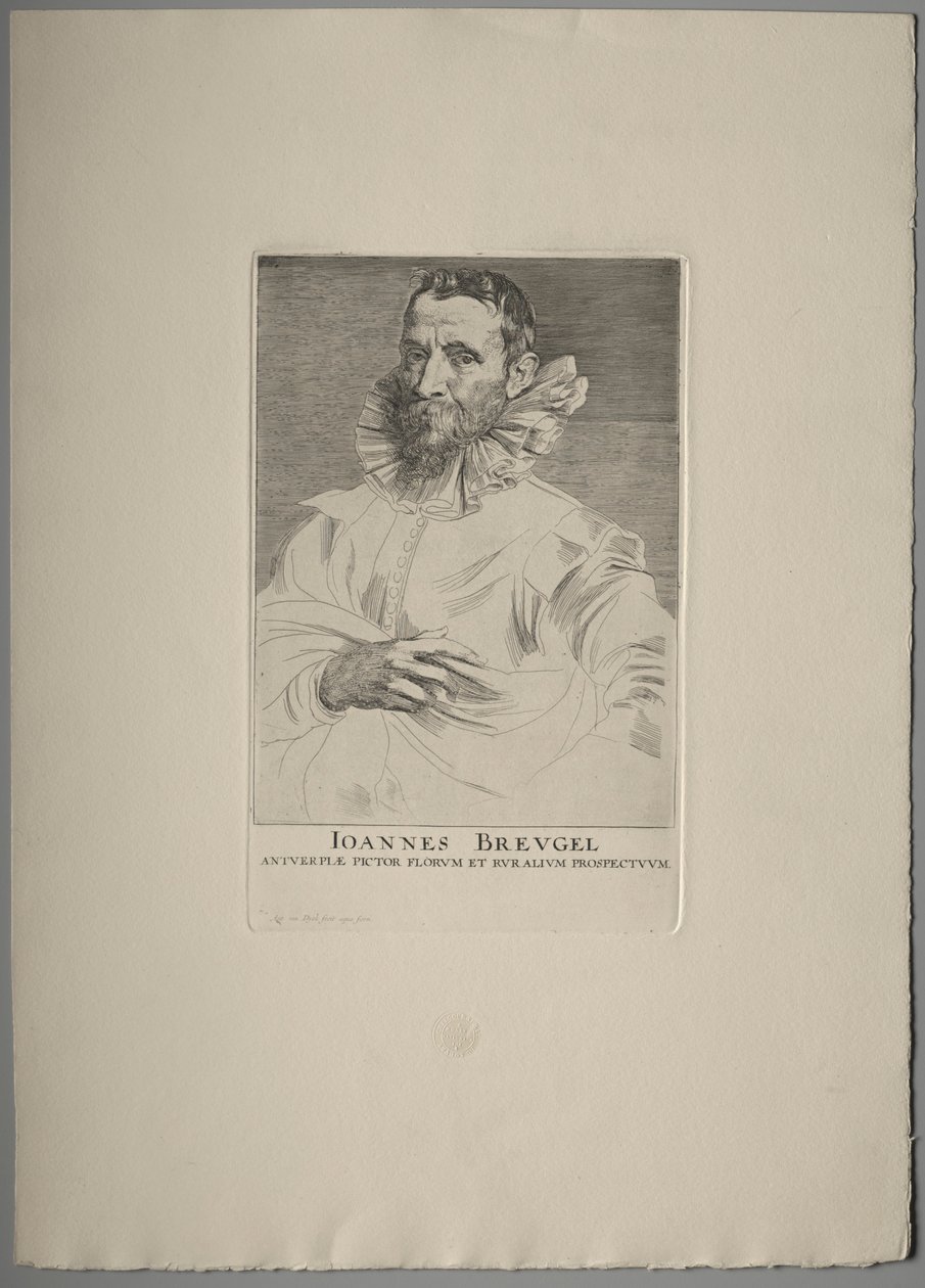 Portrét Jana Brueghela. od Anthony van Dyck