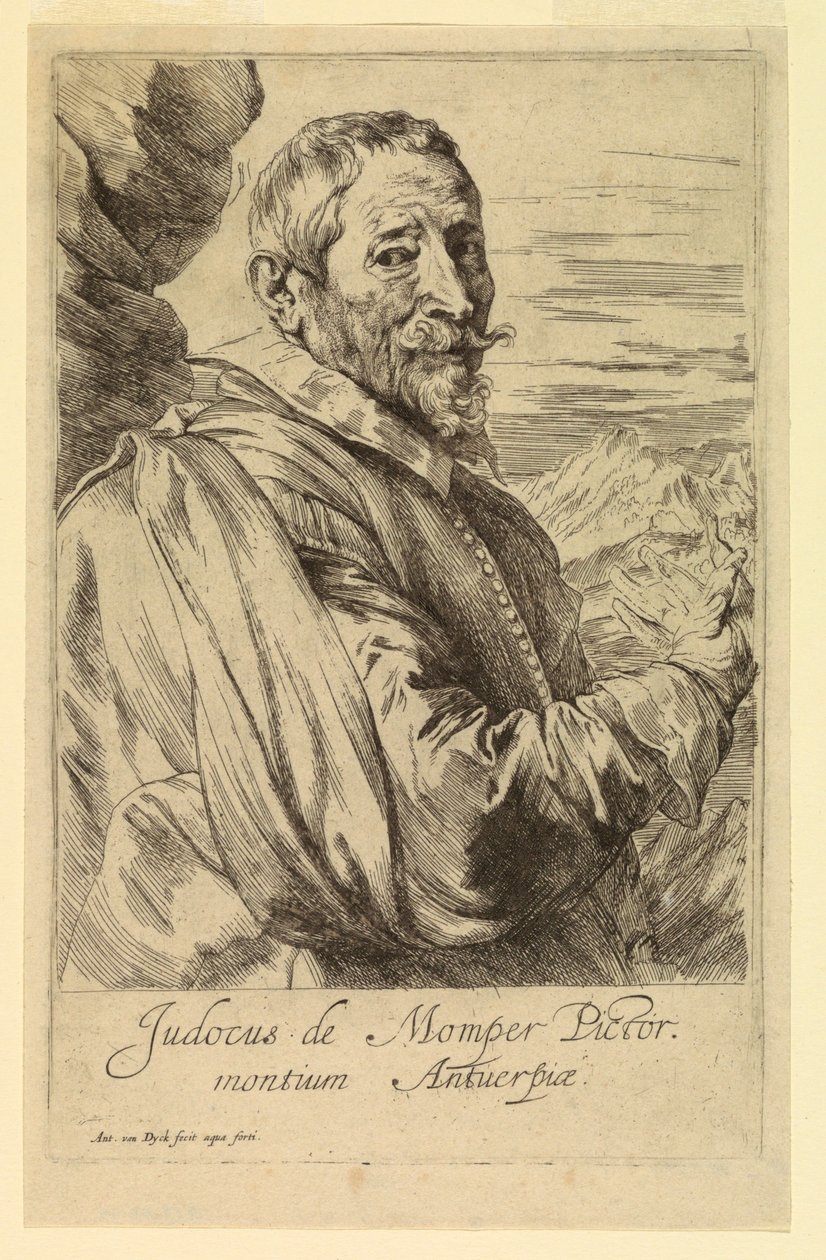 Portrét Josse de Momper, z Ikony princů mužů od Anthony van Dyck