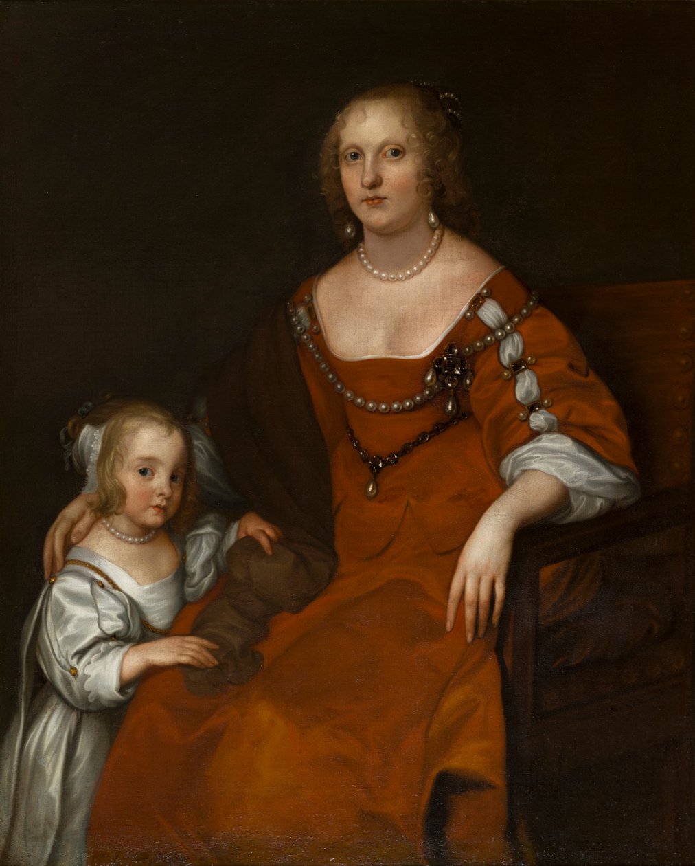 Portrét Margaret Howardové, hraběnky z Carlisle (1618-1664) a lady Diany Russellové, která se stala lady Allingtonovou (1652-1701), kolem 1654-53 (olej na plátně) od Anthony van Dyck