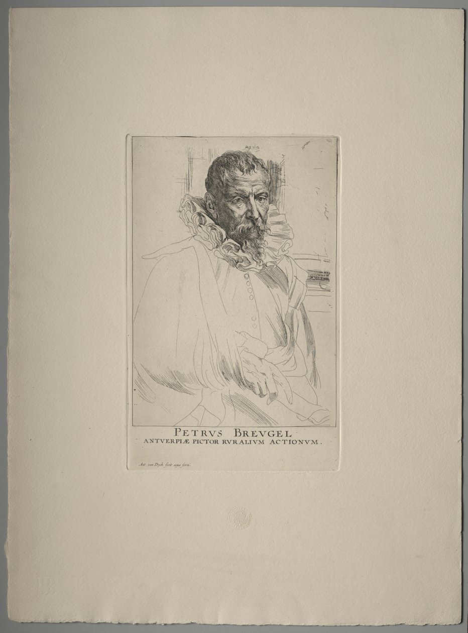 Portrét Pietera Brueghela od Anthony van Dyck
