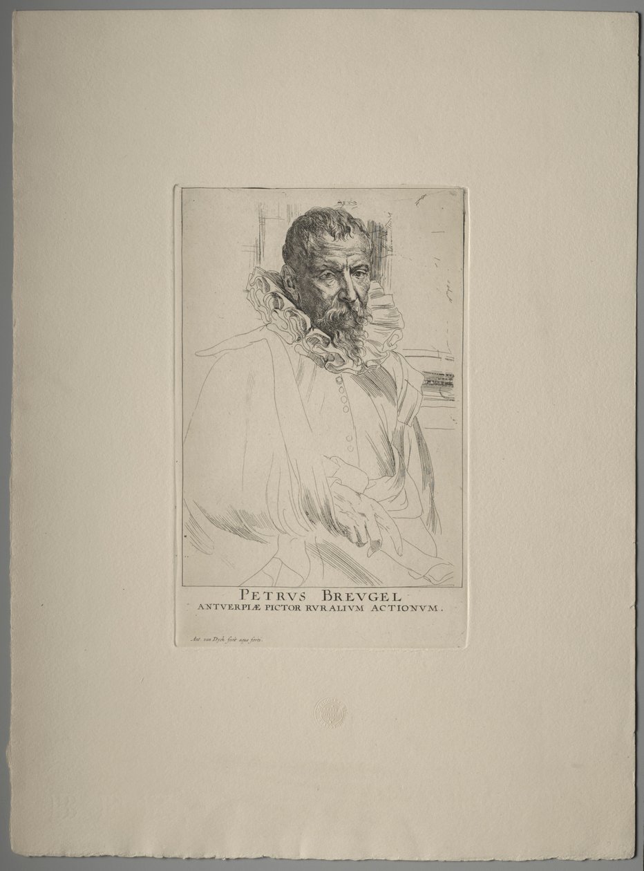 Portrét Pietera Brueghela. od Anthony van Dyck