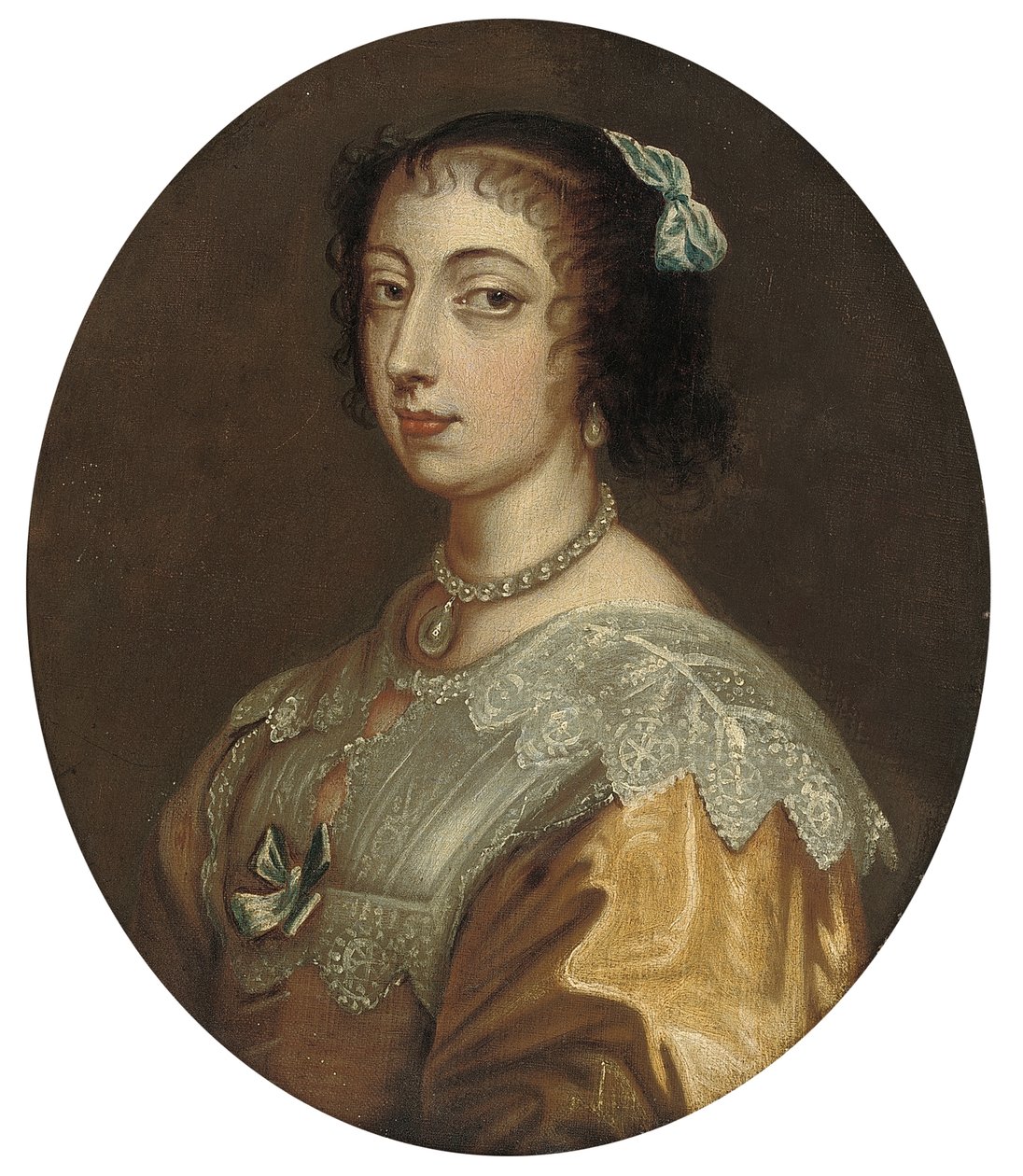 Portrét královny Henrietty Marie od Anthony van Dyck