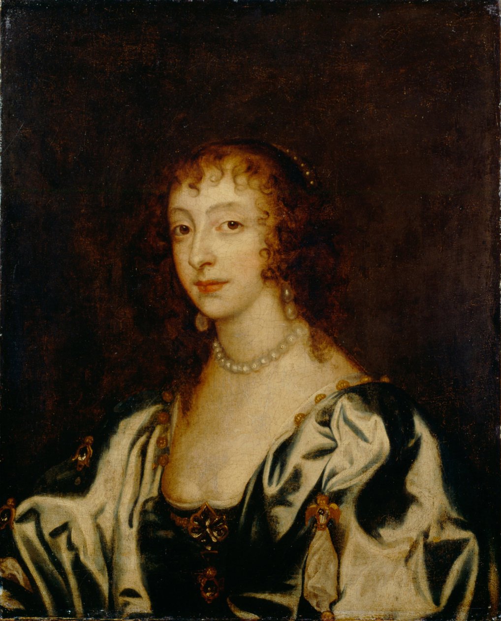 Portrét francouzské královny Henrietty Marie 1609-1669, 1666 od Anthony van Dyck