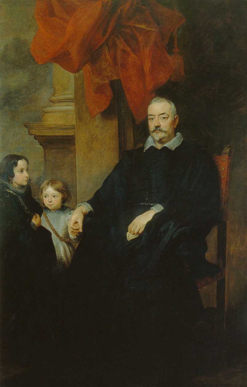 Portrét genuského šlechtice a dvou dívek od Anthony van Dyck