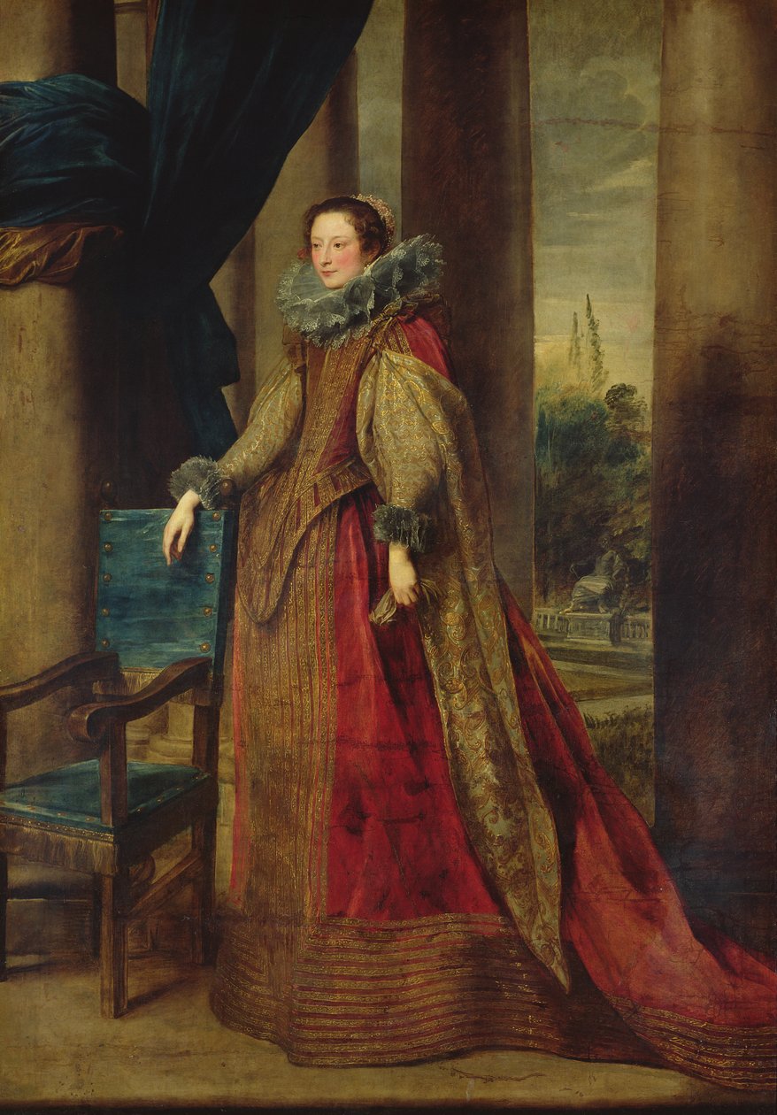 Portrét dámy, předpokládá se, že jde o markýzu Gerominu Spinola-Doria de Genes od Anthony van Dyck