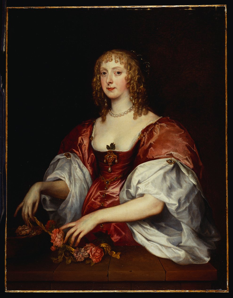 Portrét dámy, tradičně považované za hraběnku z Carnarvonu od Anthony van Dyck