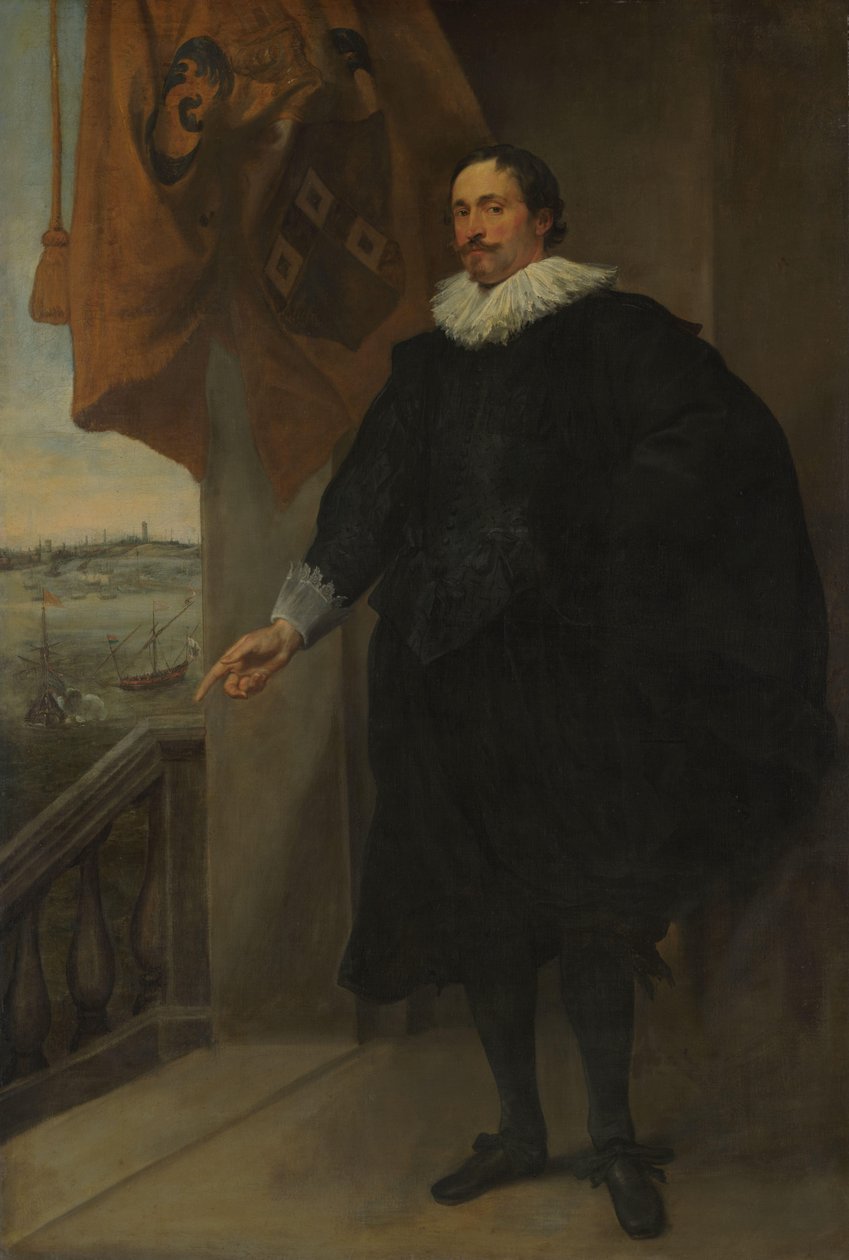 Portrét šlechtice, možná Adriaan van der Borcht od Anthony van Dyck