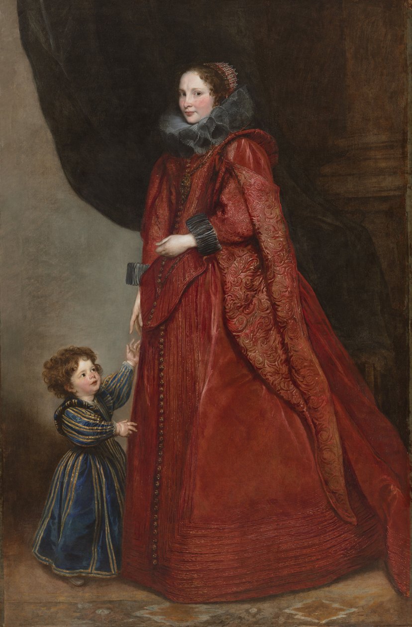 Portrét ženy a dítěte, cca 1623-25 (olej na plátně) od Anthony van Dyck