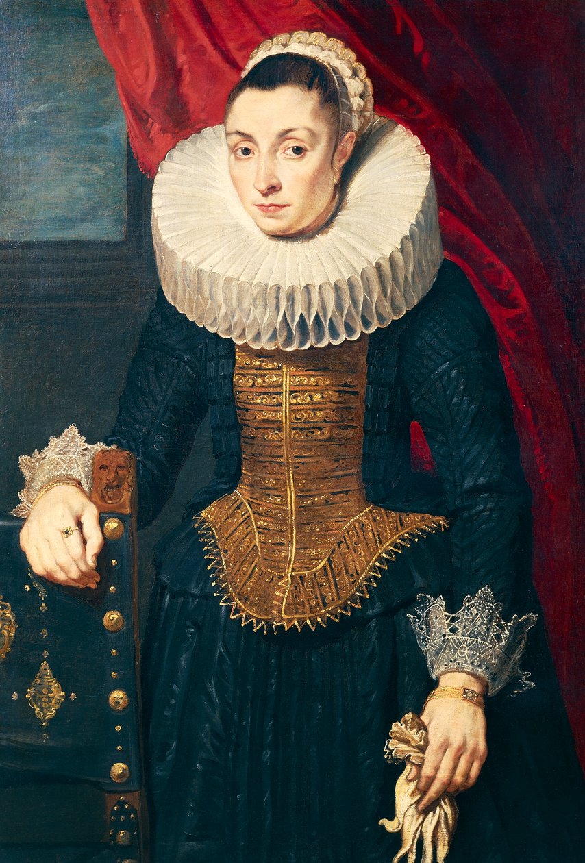 Portrét ženy, od následovníka Antona van Dycka (1599-1641), olej na plátně. od Anthony van Dyck