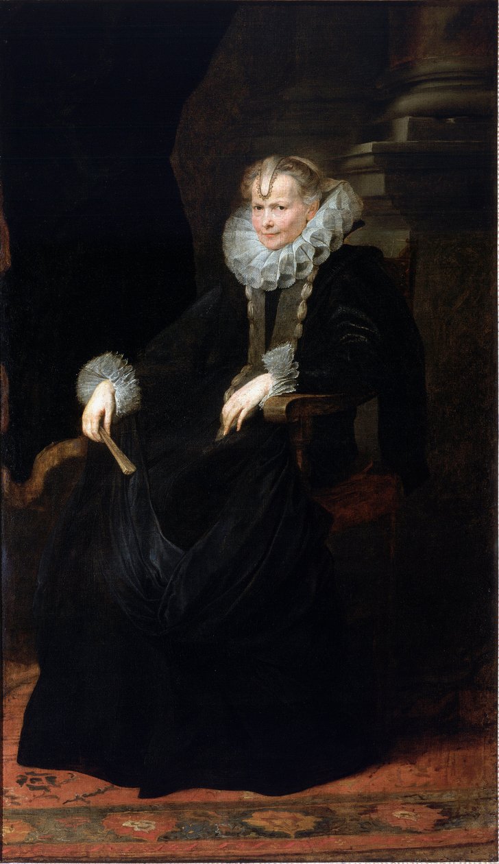Portrét dámy z rodiny Spinola Nosí jahodový obojek. Obraz Anonie Van Dyck (1599-1641) 1621-1623 Ne. 200x116 cm Berlín, Staatliche Museen zu Berlin, GemaldeGallery od Anthony van Dyck