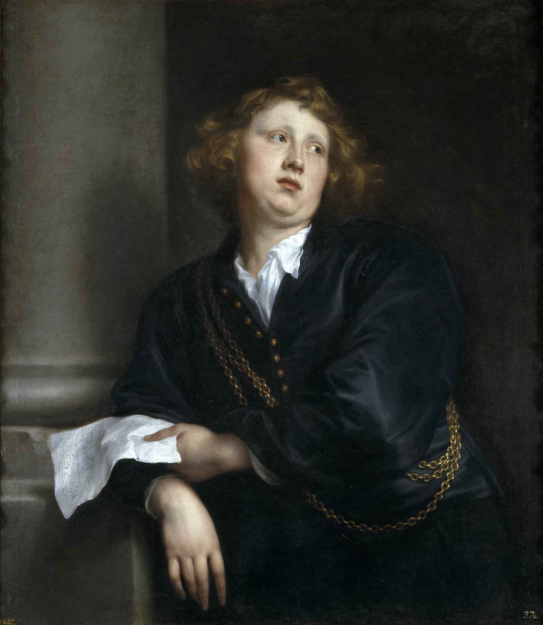 Portrét skladatele a varhaníka Henricus Liberti 1610-1669 od Anthony van Dyck