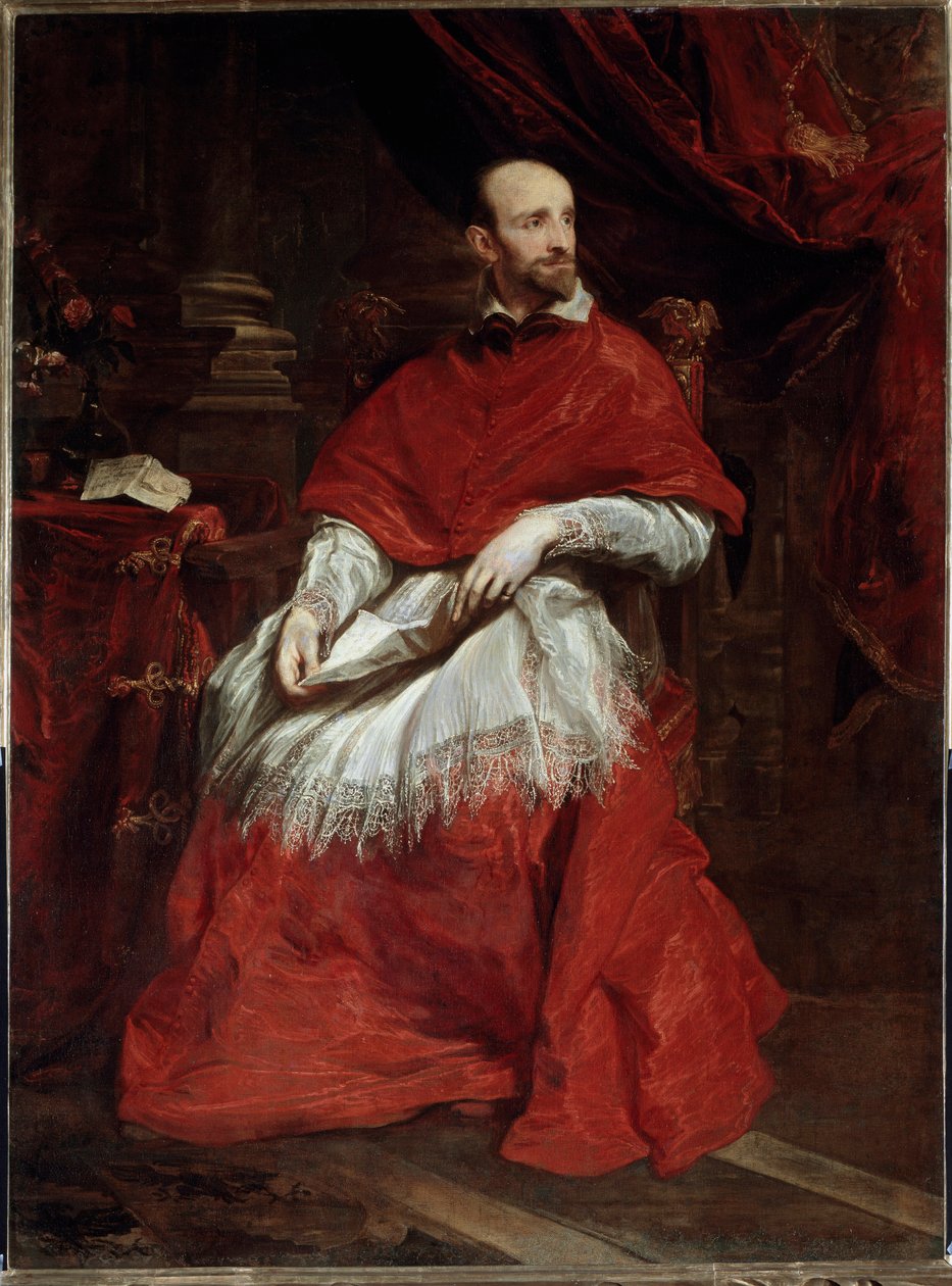 Portrét italského kardinála a historika Guida Bentivoglia od Anthony van Dyck