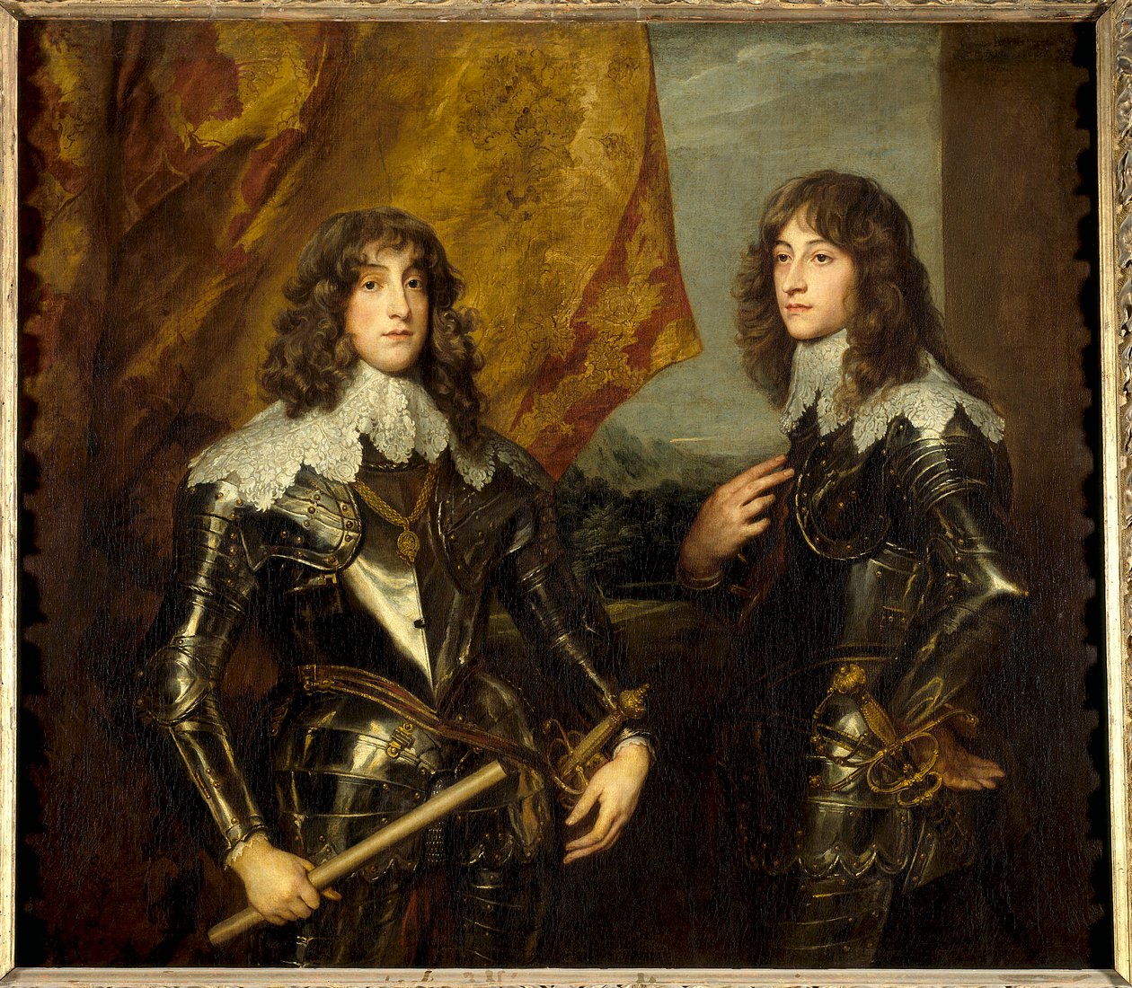 Portréty knížat Palatinů, Karla Ludvíka I. (1617-1680) a Roberta (1619-1682), syna krále Bohémy Frederika V. Obraz Antona (Antoona nebo Anthonyho) van Dycka (1599-1641) od Anthony van Dyck