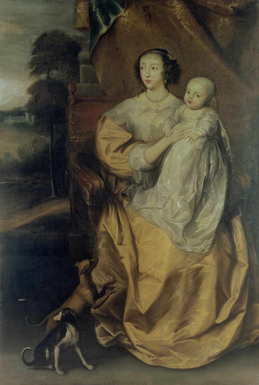 Královna Henrietta Maria (1609-69) kolem roku 1640 od Anthony van Dyck