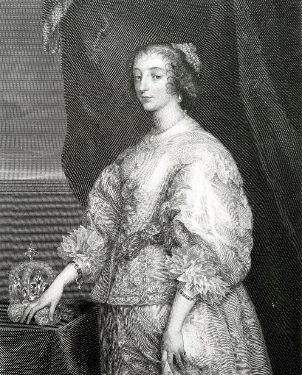 Královna Henrietta Marie, 1851 od Anthony van Dyck