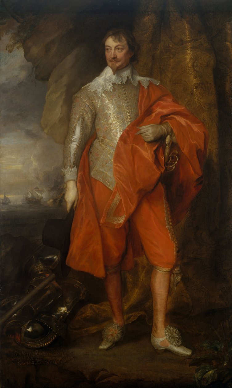 Robert Rich, druhý hrabě z Warwicku, kolem 1632-35 (olej na plátně) od Anthony van Dyck