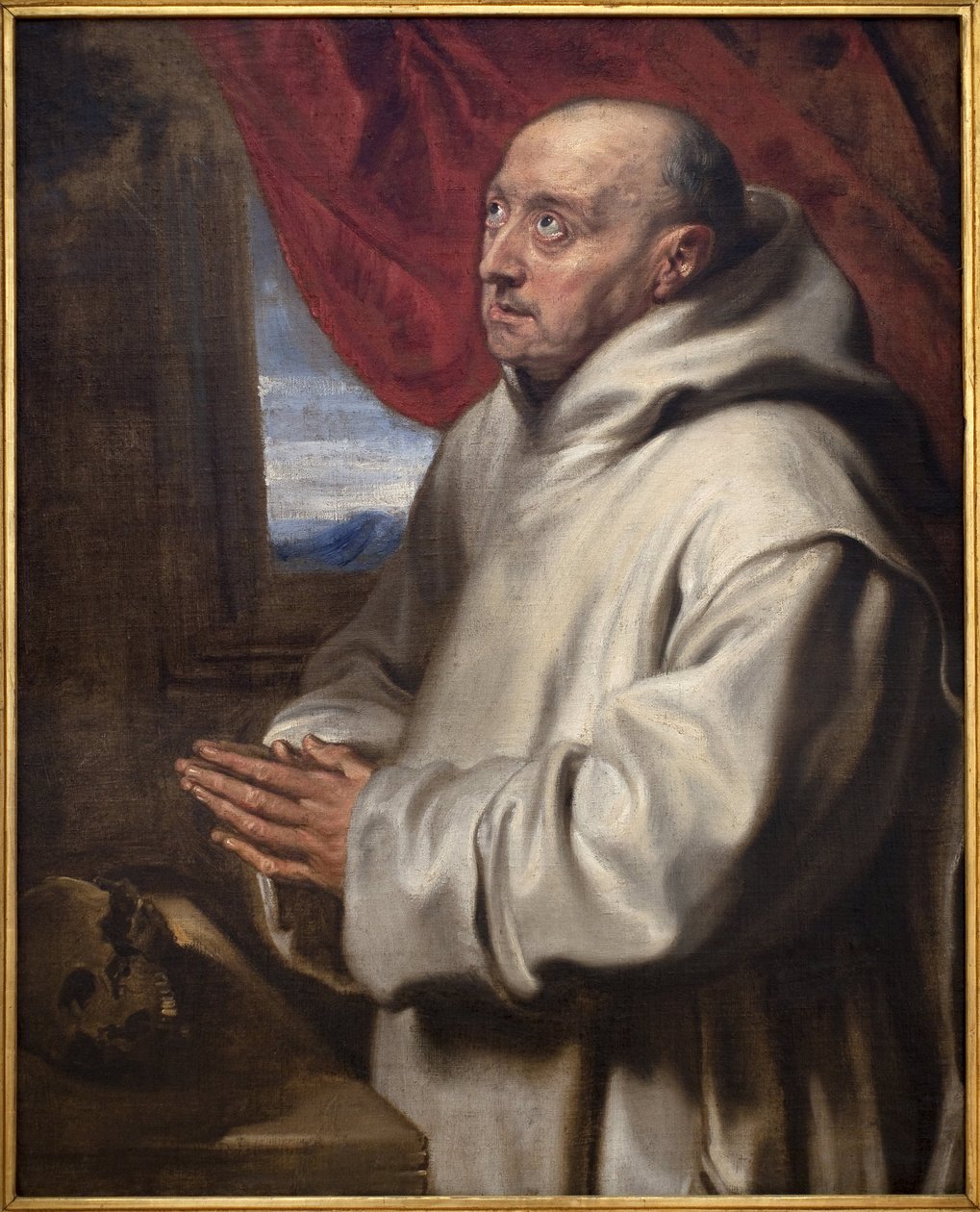 Svatý Bruno (Bruno kartuzián, asi 1030-1101). Obraz od Antoina (Antoine nebo Antoon nebo Anton) Van Dyck (1599-1641), olej na plátně od Anthony van Dyck