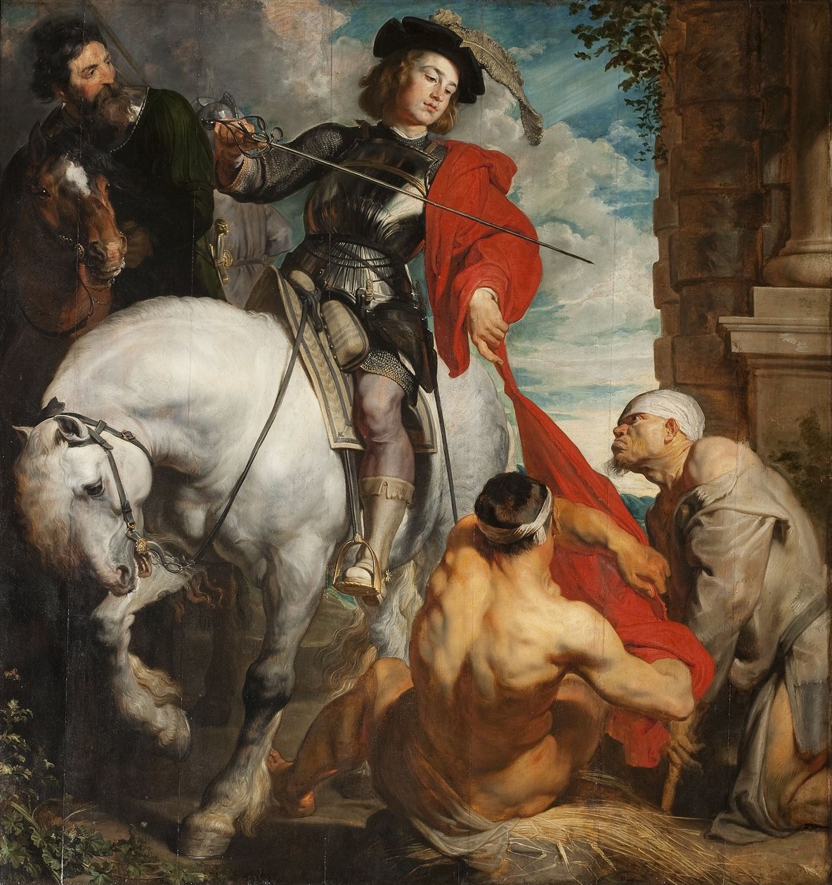 Svatý Martin z Tours rozděluje svůj plášť od Anthony van Dyck