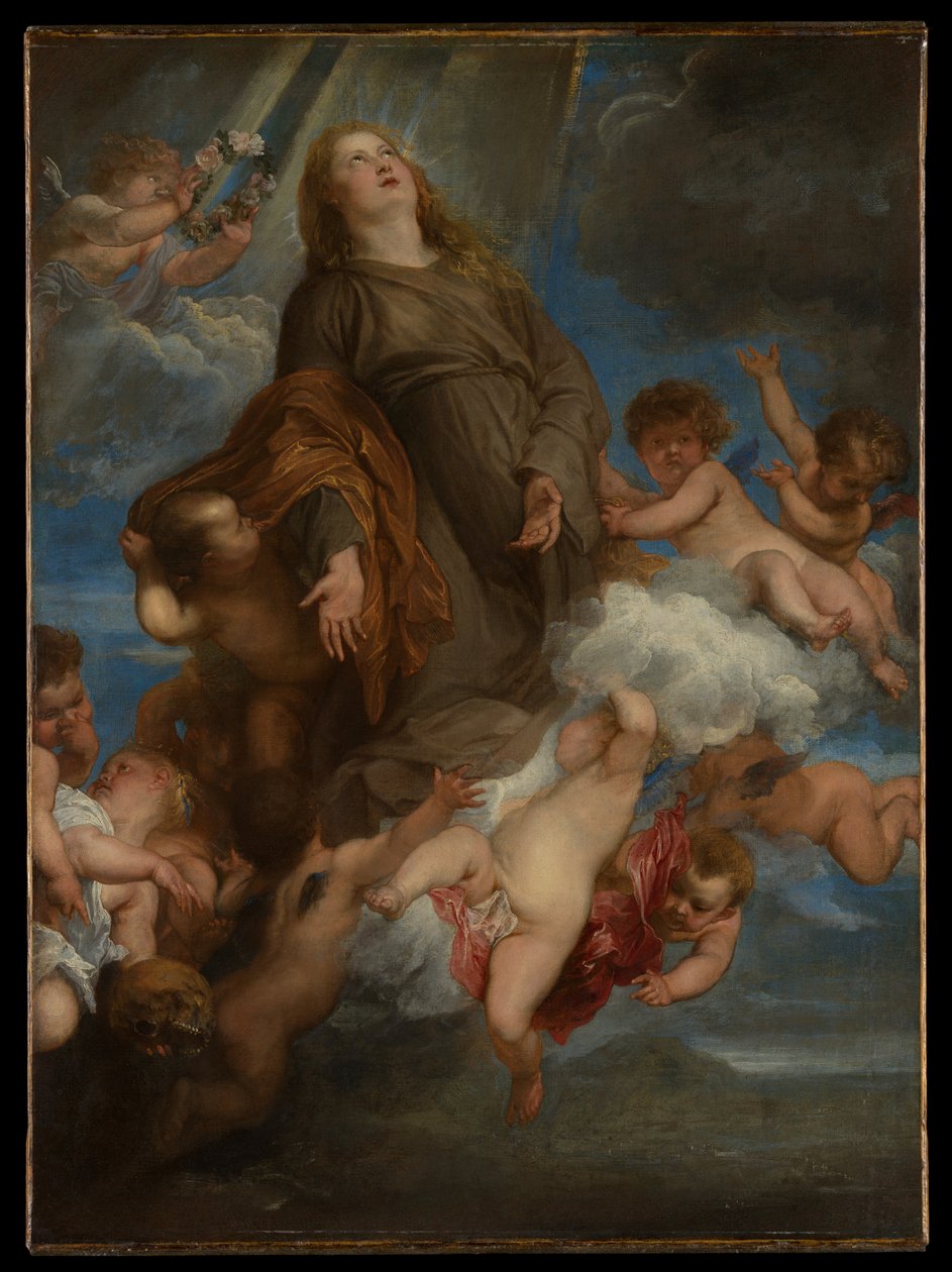 Svatá Rosalie, přímluvkyně za oběti moru v Palermu od Anthony van Dyck
