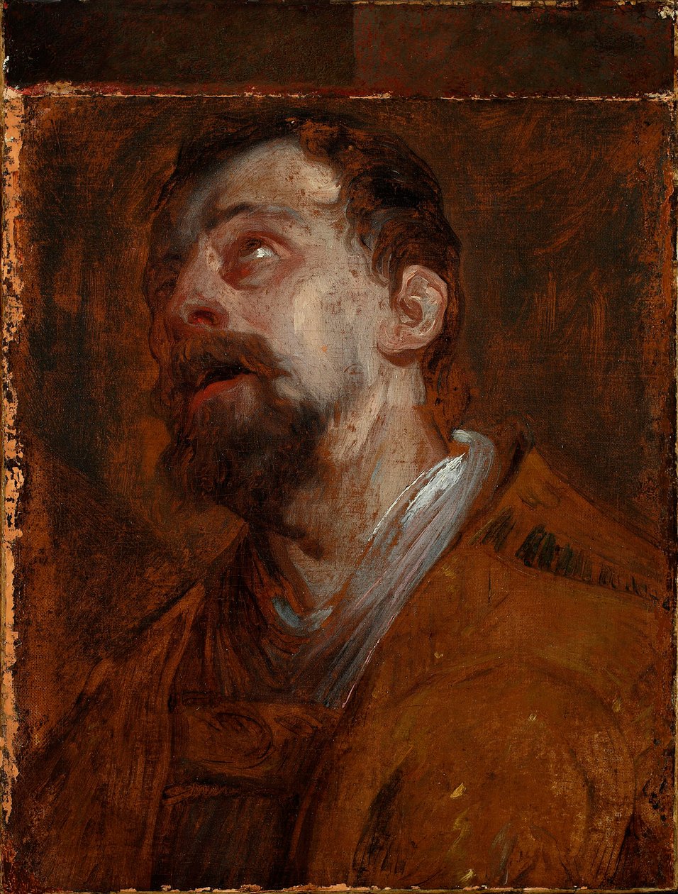 Studie hlavy svatého Huberta (?) od Anthony van Dyck