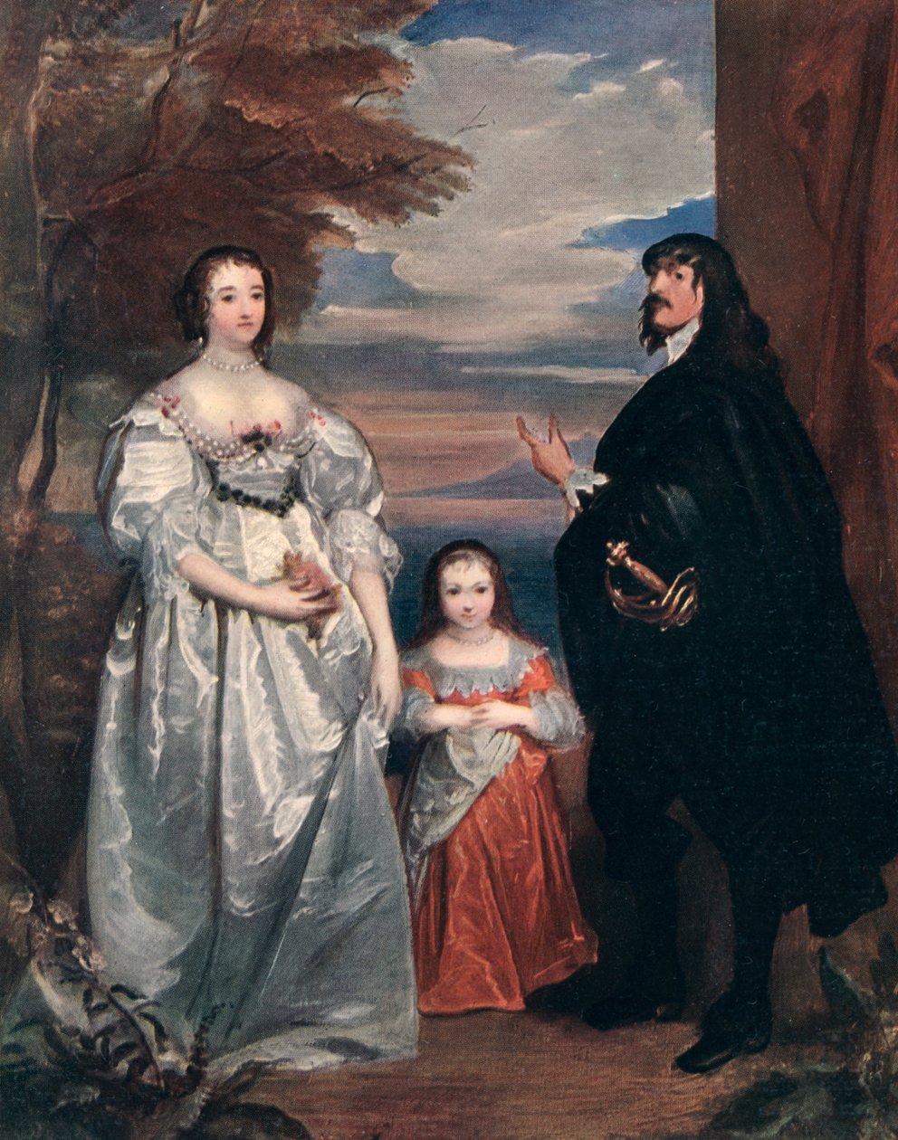 Hrabě a hraběnka z Derby a dítě, 1632-1641 1910. od Anthony van Dyck