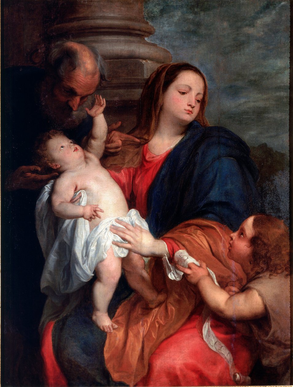 Obraz Svaté rodiny od Antonie Van Dycka (1599-1641) 1621-1625 cca. Slunce. 123x94 cm Genes, kolekce Banca Carige od Anthony van Dyck