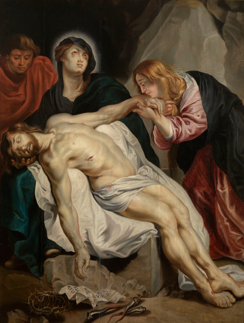 Oplakávání mrtvého Krista od Anthony van Dyck