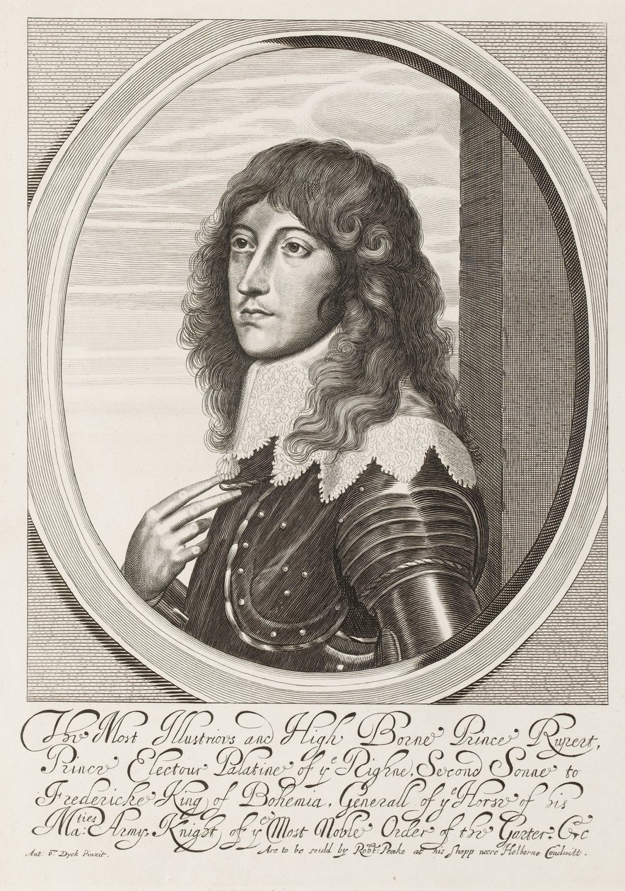 "Nejznámější a nejslavnější princ Rupert", 1640 circa od Anthony van Dyck