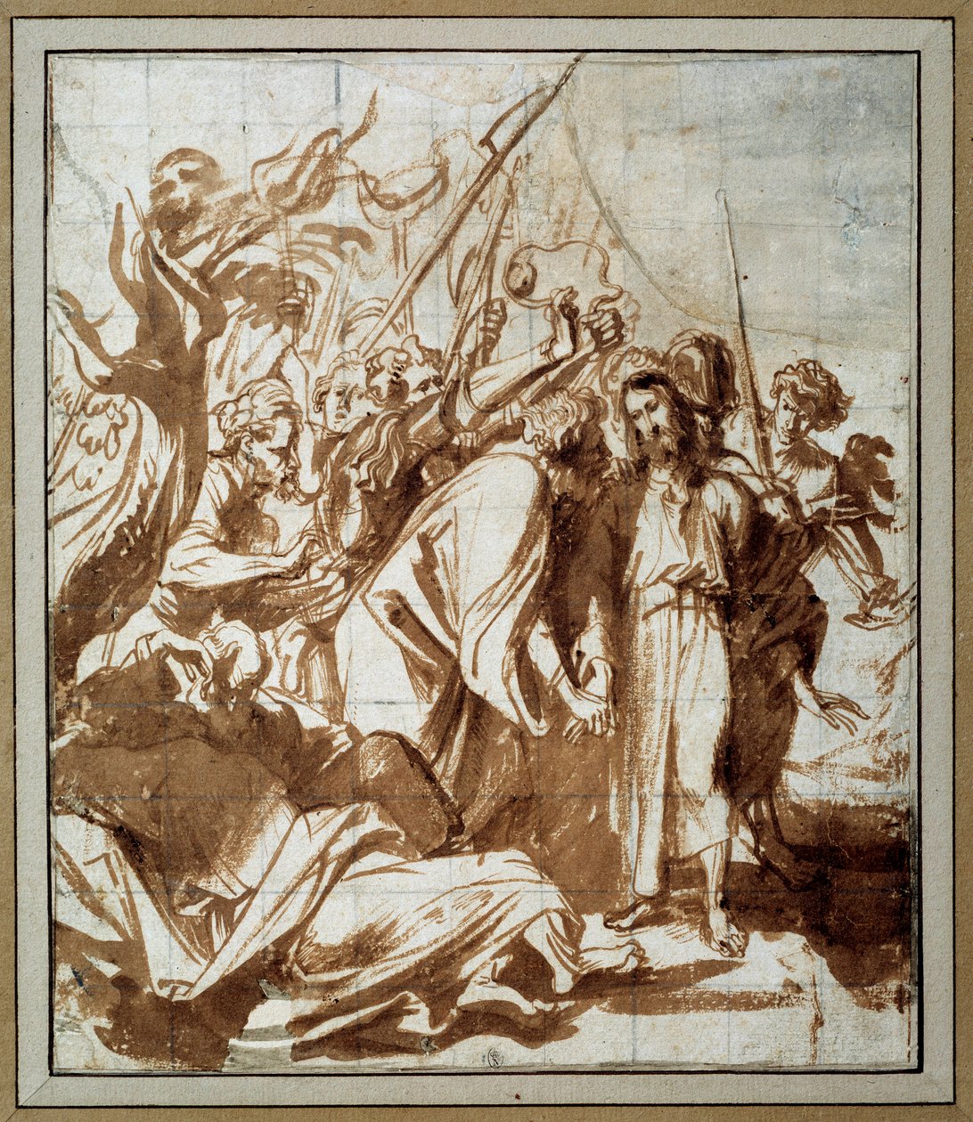 Zatčení Krista. Kresba Antona Van Dycka (1599-1641) Ec. Podvod. od Anthony van Dyck
