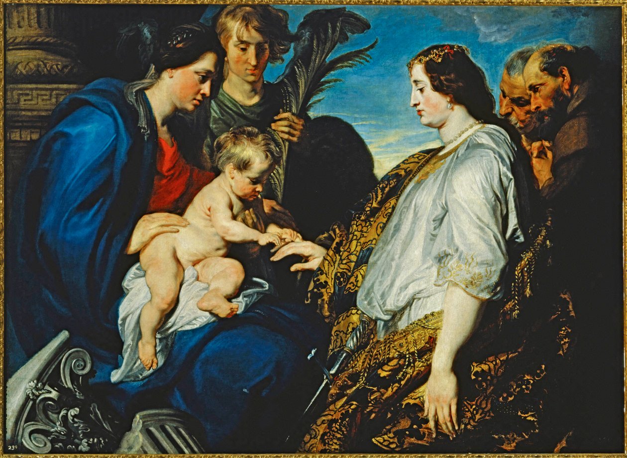 Mystický sňatek svaté Kateřiny Alexandrijské (malba na plátně) od Anthony van Dyck