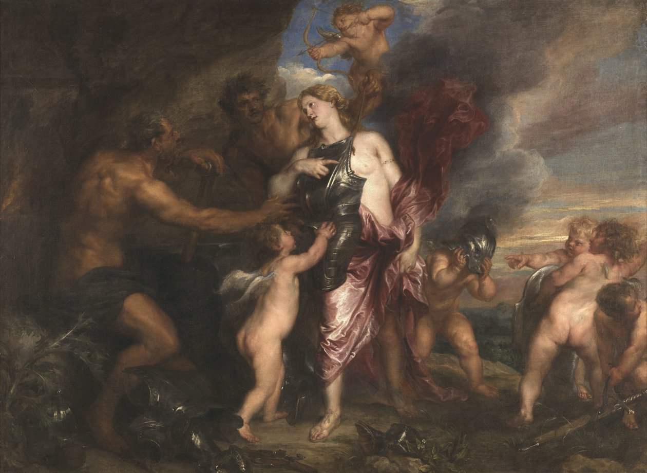 Thetis přebírá v Vulcanově kovárně nové brnění pro Achilla od Anthony van Dyck
