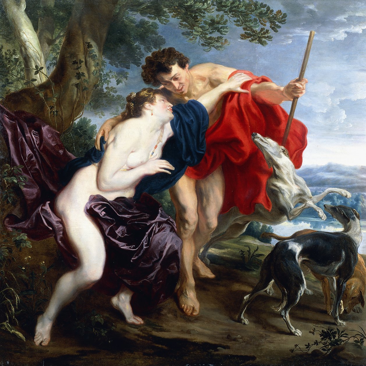 Venuše a Adonis, 1621 od Anthony van Dyck