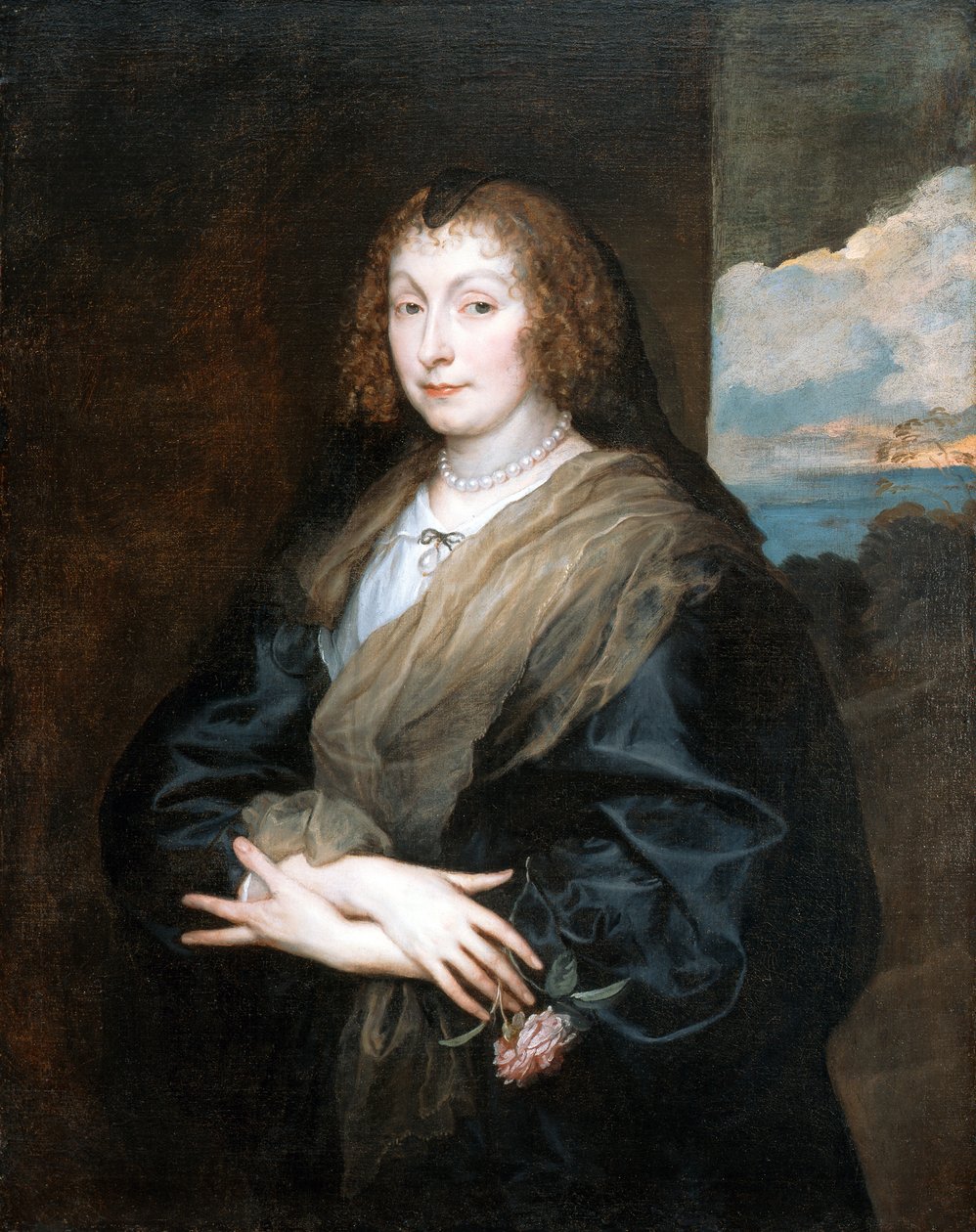 Žena s růží od Anthony van Dyck