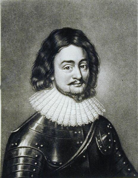 Fridrich V. (1596-1632), český král, rýnský kurfiřt, ilustrace z knihy Portréty významných osobností britských dějin, vyryl Robert Dunkarton (1744-1817) (mezzotinta) od Anthony van after Dyck