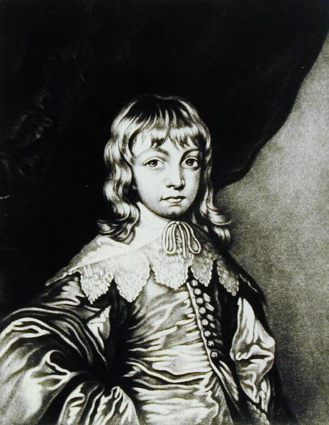 Portrét George, vévody z Buckinghamu (1592-1628) vyrytý Robertem Dunkartonem (1744-c.1817) z Illustrious Characters in British History (mezzotinta) od Anthony van after Dyck