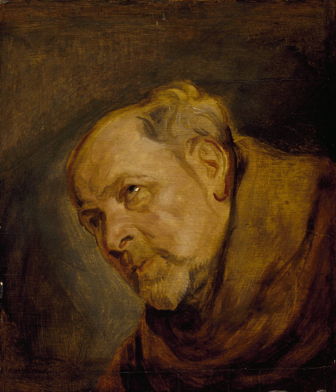 Hlava mnicha (Jan Malderus, biskup z Antverp, jako svatý Bonaventura) od Anthony van Dyck