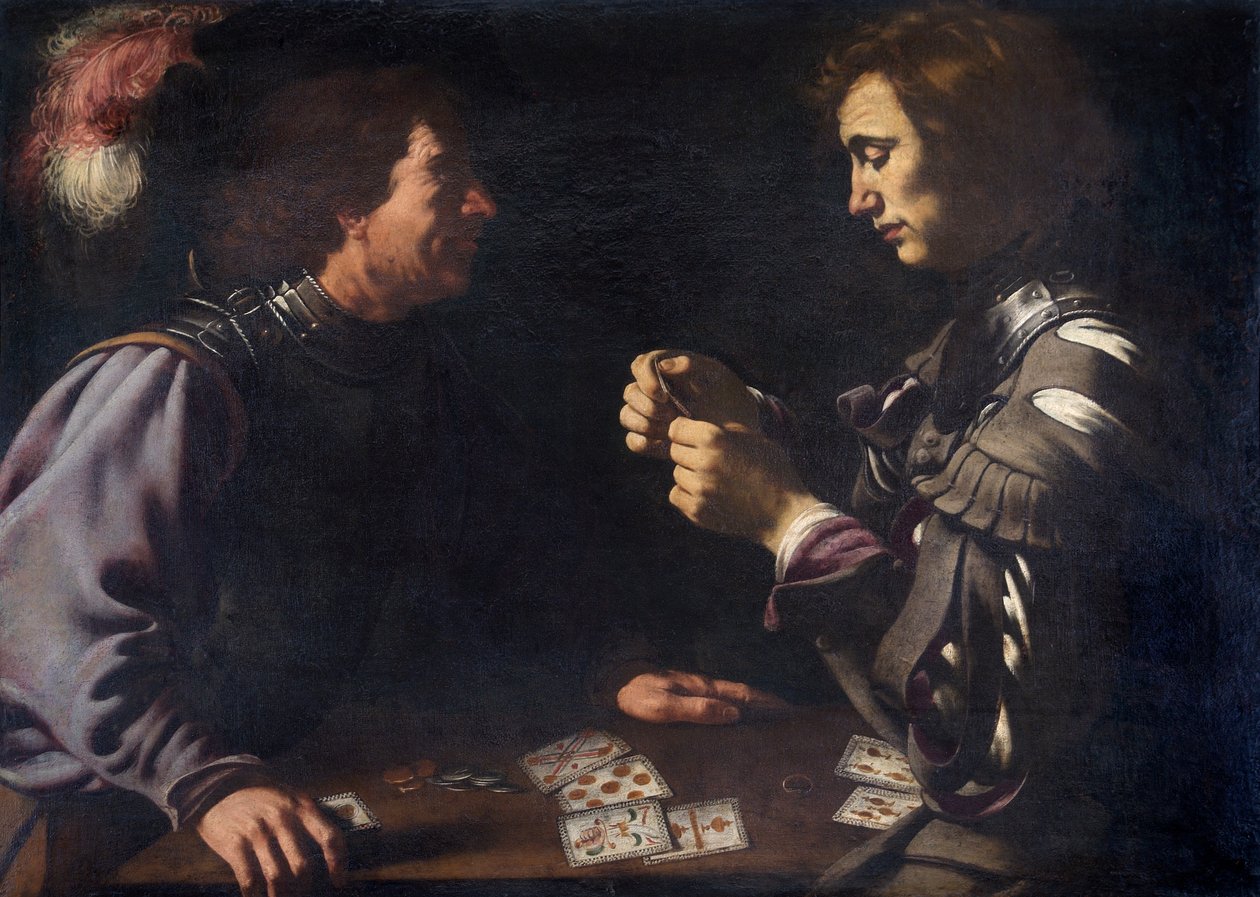 Hráči karet, cca 1620 (olej na plátně) od Antiveduto Gramatica