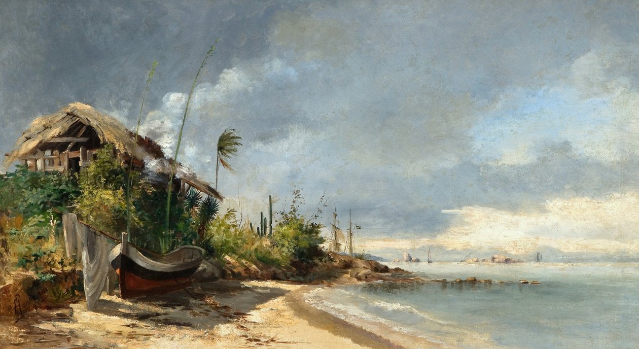 Pohled na pláž, São Domingos, Niterói, RJ od Antonio Parreiras