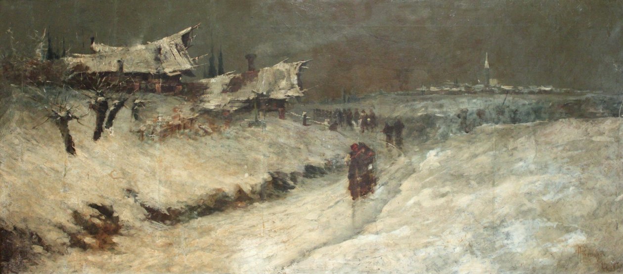 Pohřeb v San Donà, Itálie od Antonio Parreiras