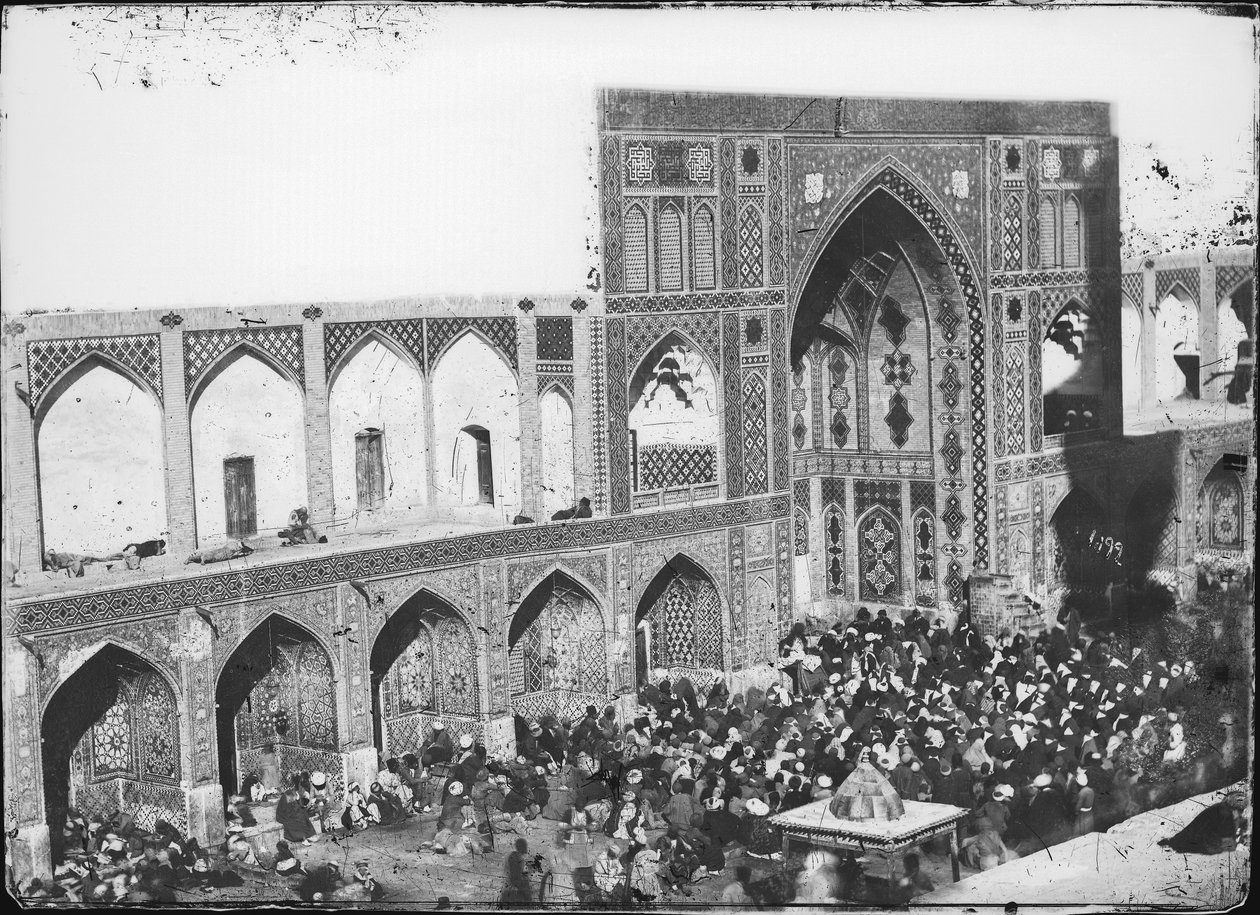 Mešita Sipahsalar, postavená 1866, cca 1880–1930 od Antoin Sevruguin