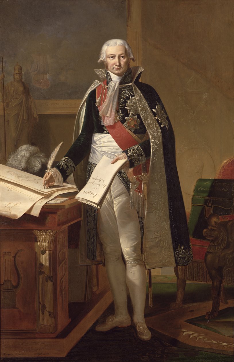 Jean-Baptiste de Nompere de Champagny (1756-1834) vévoda z Cadore, podle obrazu Theodora Rousseaua (1812-67) objednaného v roce 1853 od Antoine Ansiaux