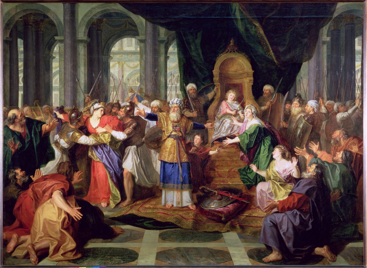Athaliah vypuzena z chrámu, kolem roku 1697 od Charles Antoine Coypel
