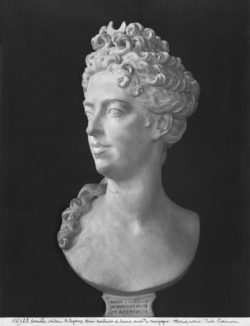Busta Marie-Adelaide de Savoie, vévodkyně z Burgundska, 1710 (mramor) od Antoine Coysevox