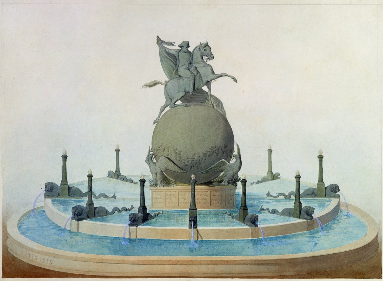 Projekt pomníku slávy Napoleona, 1839 od Antoine Etex
