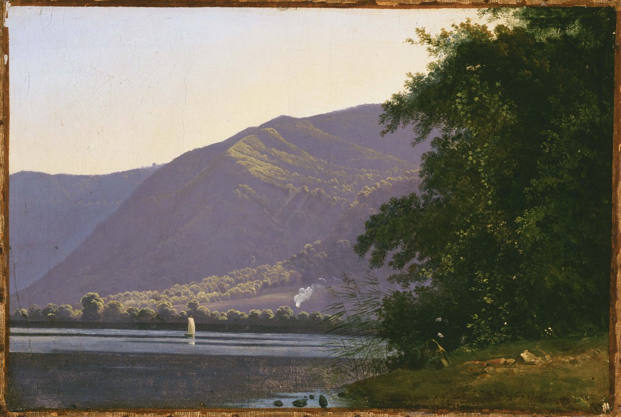 Pohled na jezero Nemi od Antoine Fèlix Boisselier