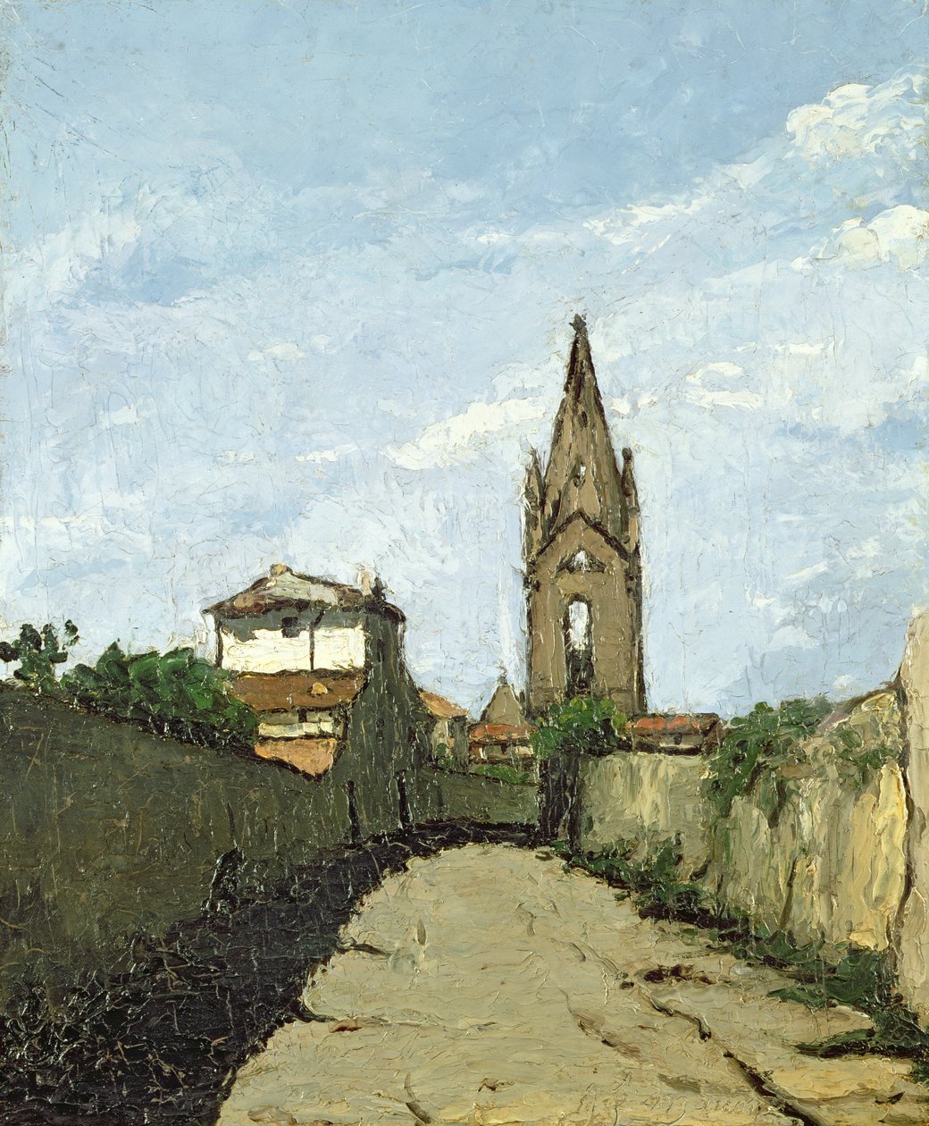 Vesnický kostel, c.1866-70 od Antoine Fortune Marion